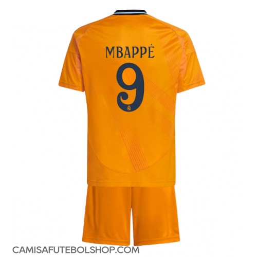 Camisa de time de futebol Real Madrid Kylian Mbappe #9 Replicas 2º Equipamento Infantil 2024-25 Manga Curta (+ Calças curtas)